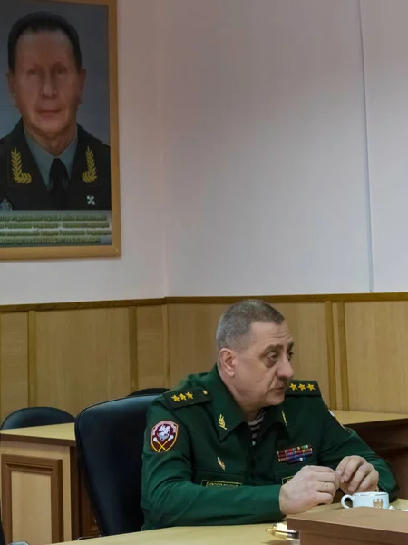 Moszkva Oroszország 2018 Oroszországi Nemzeti Gárda Parancsnoka Igor Golloyev Tábornok — Stock Fotó