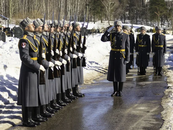 Moscow Russia 2018 Funeral General Russian Guard — Stock Photo, Image