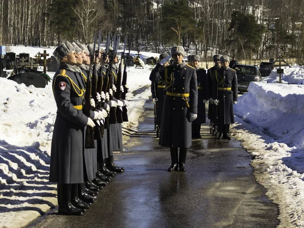 Mosca Russia 2018 Funerali Del Generale Della Guardia Russa — Foto Stock