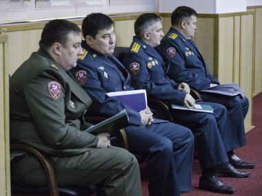 Moskova, Rusya - 24.03.2018: Moskova 'daki Rus Ulusal Muhafız Birlikleri Günü kutlamaları