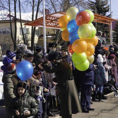 Moskova, Rusya - 24.03.2018: Moskova 'daki Rus Ulusal Muhafız Birlikleri Günü kutlamaları