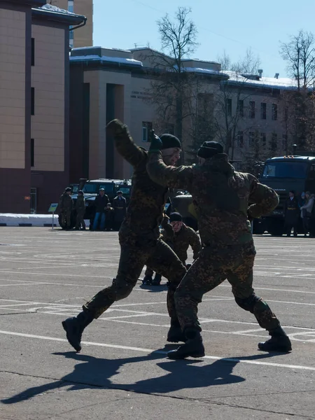 Moscou Rússia 2018 Celebrações Dia Das Tropas Guarda Nacional Russa — Fotografia de Stock