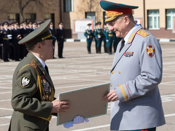 Москва Росія 2018 Святкування 100 Річчя Полку Підтримки Управління Росґвардією — стокове фото