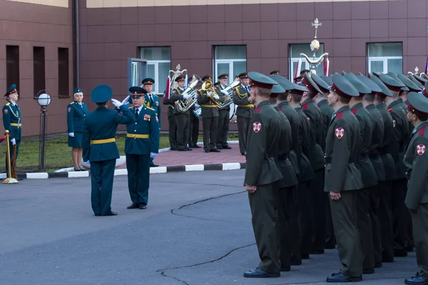 Moscú Rusia 2018 Celebración Del Centenario Del Regimiento Apoyo Gestión —  Fotos de Stock