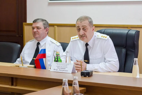 Moscou Russie 2018 Commandement District Central Garde Russe Félicité Les — Photo