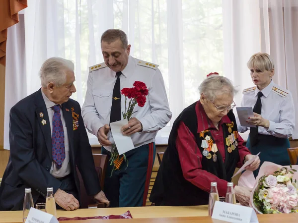 Moskova Rusya 2018 Rus Muhafızlarının Merkez Bölgesi Komutanlığı Zafer Yıldönümünden — Stok fotoğraf