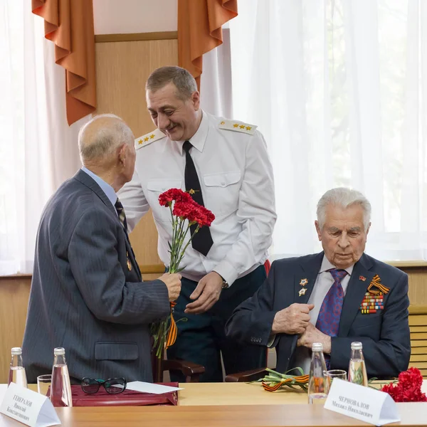 Moskova Rusya 2018 Rus Muhafızlarının Merkez Bölgesi Komutanlığı Zafer Yıldönümünden — Stok fotoğraf