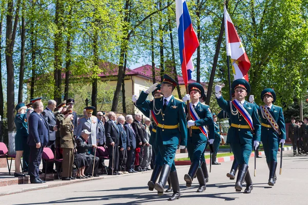 Moszkva Oroszország 2018 Orosz Gárda Központi Kerületének Parancsnoksága Gratulált Nagy — Stock Fotó