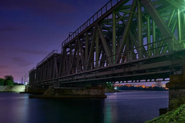 Gryning Över Järnvägsbron Voronezh — Stockfoto