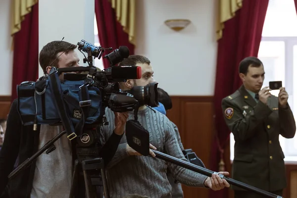 Moszkva Oroszország 2018 Rosgvardia Második Világháború Veteránja Dimitrij Semenovics Gorjainov — Stock Fotó