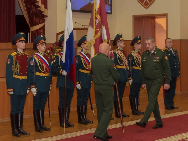 Moscú Rusia 2018 Celebró Una Ceremonia Moscú Para Consagrar Estándar —  Fotos de Stock