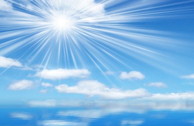 arka plan gökyüzü ve güneş.