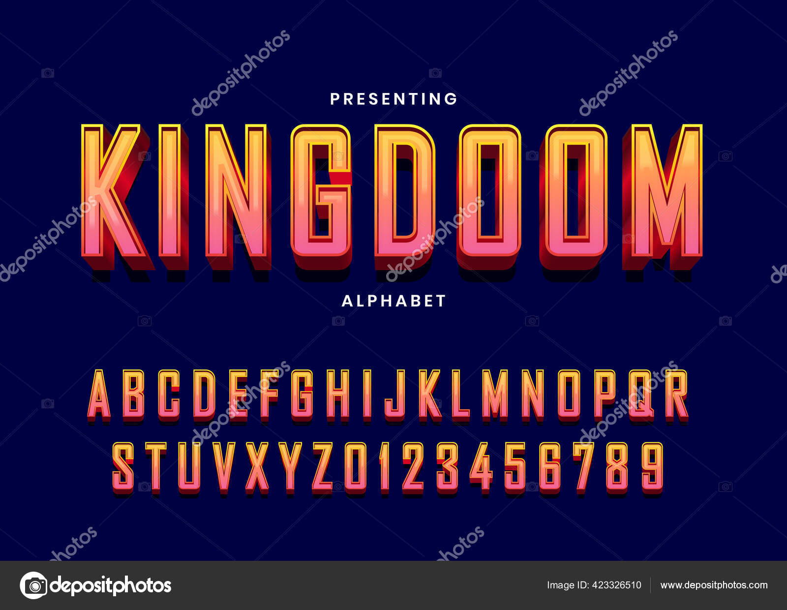 Typeface Game Logo Title Movie Title Bold Gradient Alphabet Custom