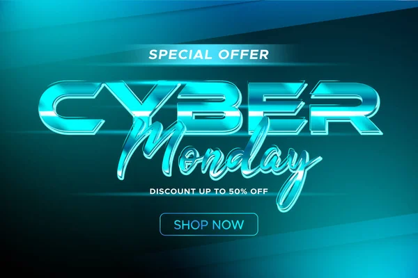 Venta Banner Plantilla Diseño Cyber Monday Oferta Especial Venta Hasta — Archivo Imágenes Vectoriales