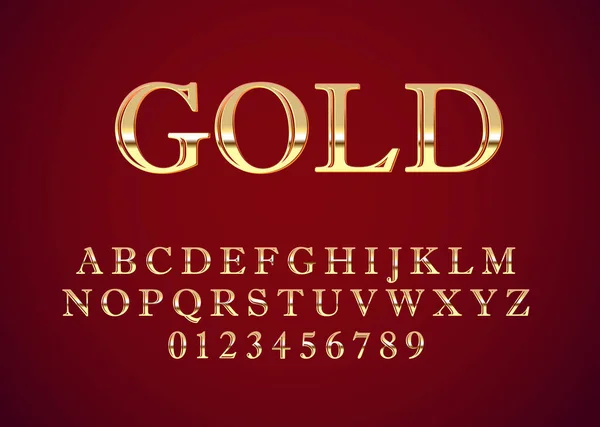 Sans Serif Font Luxury Vintage Style Set Alphabet Number Retro — Stock Vector