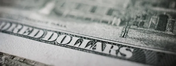 Para Afişi 100 Dolar Banknotun Makro Fotoğrafı Finans Kavramı Seçici — Stok fotoğraf