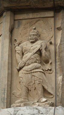 Çin 'in Nanjing şehrinde bulunan eski taş heykeller.