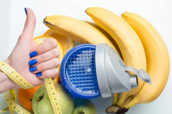 Zulassung Sporternährung Blue Shaker — Stockfoto