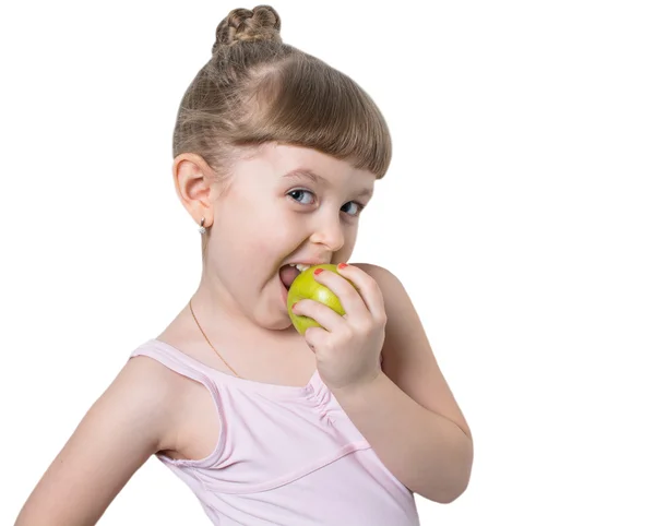 Apple ile küçük balerin