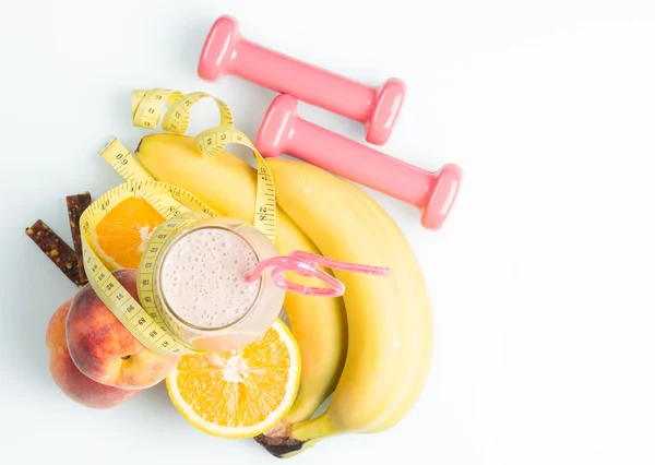 Protein kocok dengan buah — Stok Foto