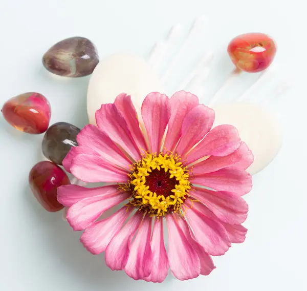 Flores com sabão branco — Fotografia de Stock