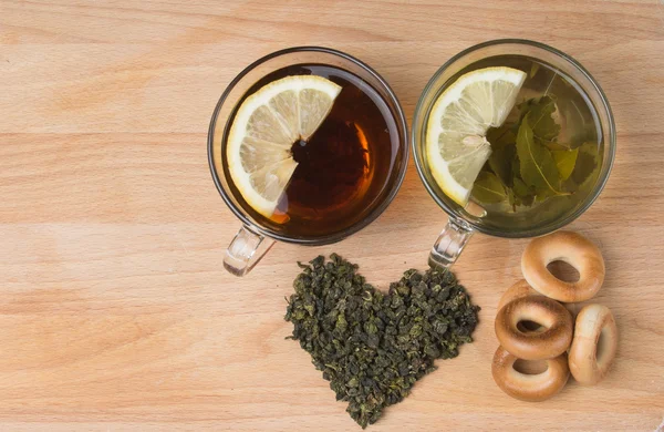 Tea with bagels — Stock Photo, Image