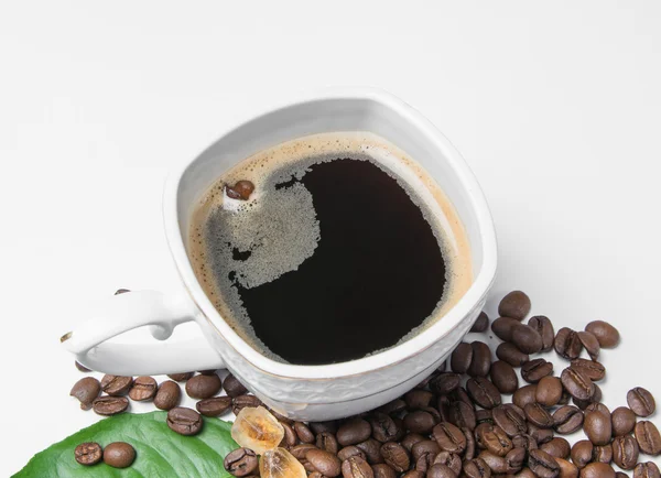 Black hot coffee — Stock Photo, Image