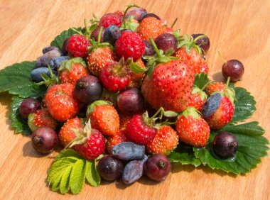 Delicious juicy berry platter