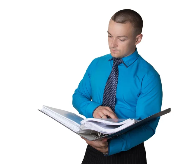 Businessman checks the statements Stock Picture