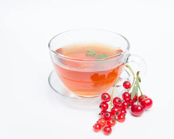 Tea with red currants — Stock Photo, Image