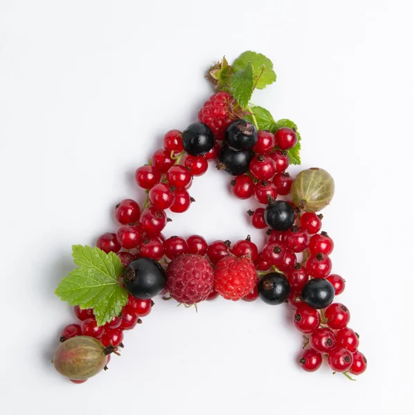 Carta de fruta suculenta A — Fotografia de Stock