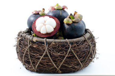 Mangosteen benzersiz sweet ile Tay tropikal meyve kraliçesi
