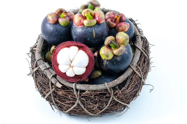 Mangosteen benzersiz sweet ile Tay tropikal meyve kraliçesi