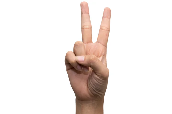 Numero due nel linguaggio dei segni . — Foto Stock