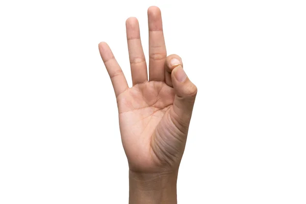 Número nove em linguagem gestual . — Fotografia de Stock