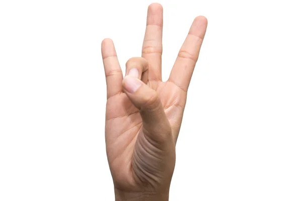 Number seven in sign language. — Stock Photo, Image