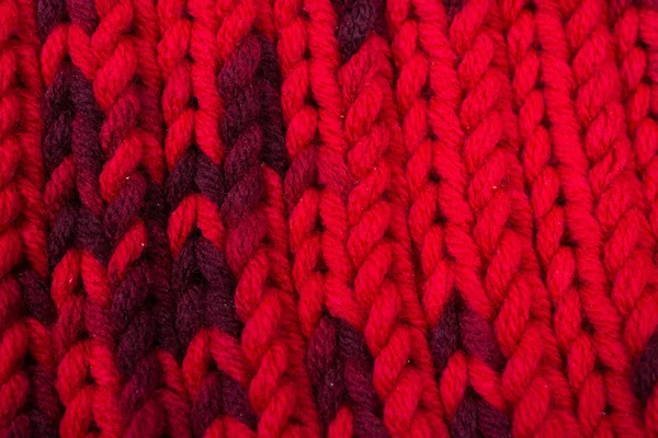 Red silk prom. I knitted a crossing pattern. — Stock Photo, Image