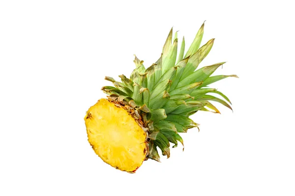 Fruits Tropicaux Haut Ananas Sur Fond Blanc Isolé Concept Alimentation — Photo