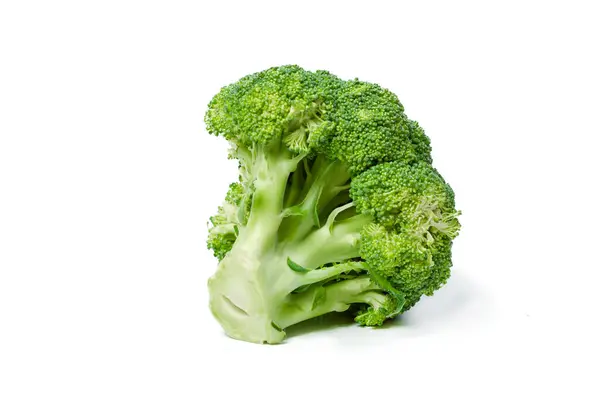 Fresh Broccoli Lies White Isolated Background Food Photography Healthy Food — Stock Photo, Image