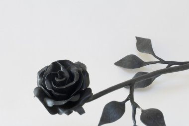 Dövme metal ürünler. Çiçekler ve yapraklar dövme ve bir astar ile kaplı. tasarım öğeleri.