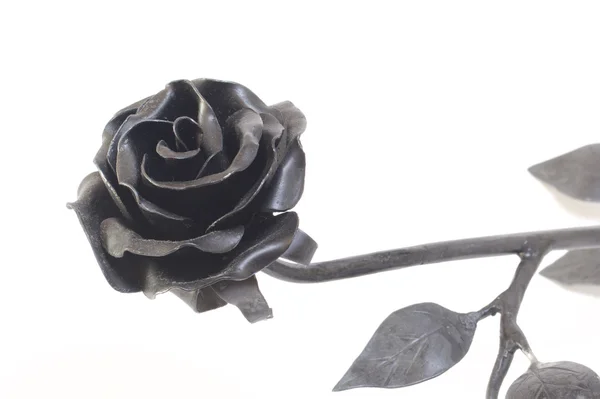 Forged metal products. Flowers and leaves are forged and coated with a primer. design elements. — Stock Photo, Image