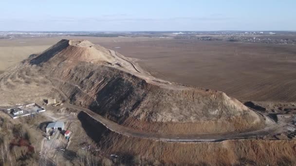 Політ Над Звалищем Побутових Відходів Звалище Міського Типу — стокове відео