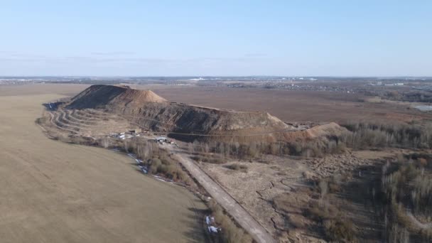 Політ Над Звалищем Побутових Відходів Звалище Міського Типу — стокове відео