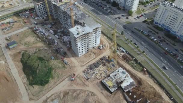 Site Construction Nouveau Bloc Municipal Les Travaux Sont Cours Photographie — Video