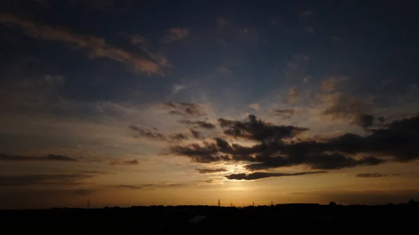 Cielo Tramonto Con Nuvole Tramonto — Foto Stock