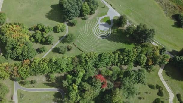 Passarelas Área Parque Fotografia Aérea — Vídeo de Stock