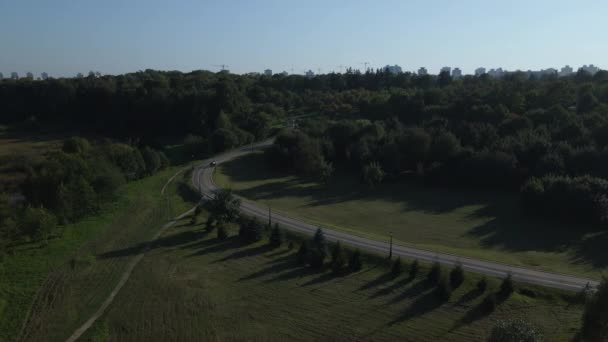 公園内の散策路 空中写真 — ストック動画