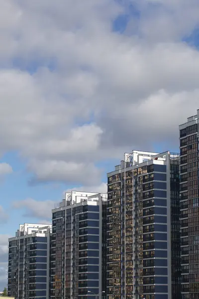 Bouw Van Moderne Gebouwen Met Meerdere Verdiepingen Bouw Van Een — Stockfoto