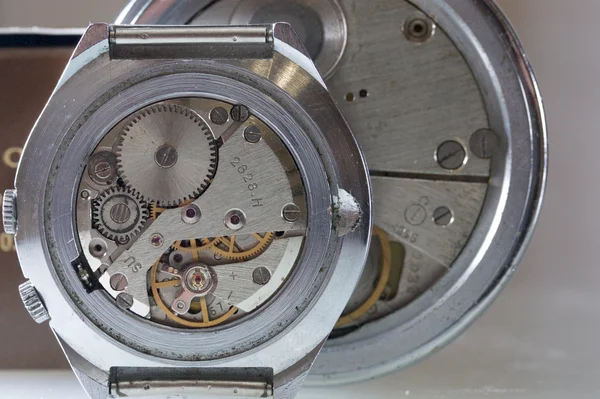 Uhren Maschinen Makro Detail — Stockfoto