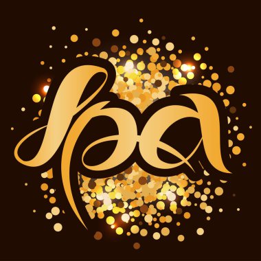 El çizimi vektör spa metni, siyah arkaplanda altın simli. Altın desenli. Güzel spa simgesi. Parmak izi tasarımı, tişört, fincan, logo, afiş, poster, kaplıca salonu.